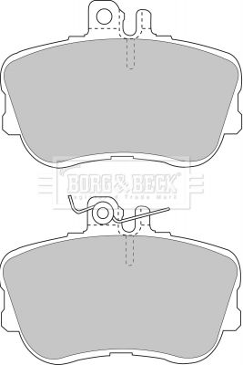 BORG & BECK Комплект тормозных колодок, дисковый тормоз BBP1388